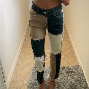 Multicolor Patchwork Jeans.